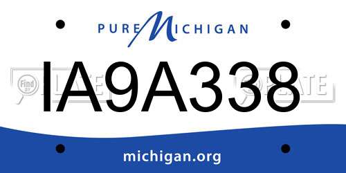 IA9A338 Michigan License Plate