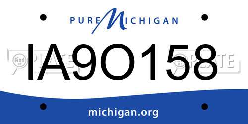 IA9O158 Michigan License Plate