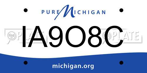 IA9O8C Michigan License Plate