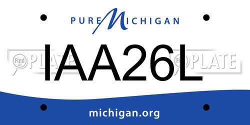 IAA26L Michigan License Plate