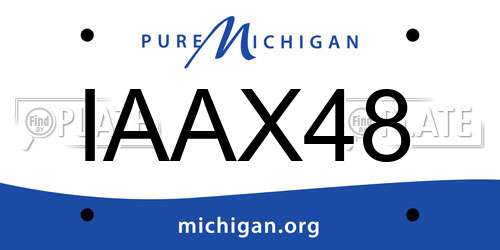 IAAX48 Michigan License Plate