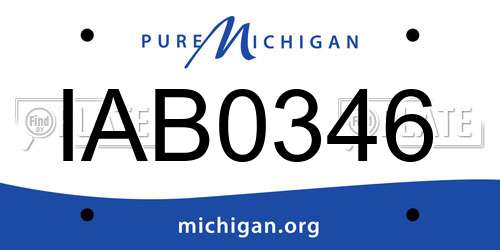 IAB0346 Michigan License Plate