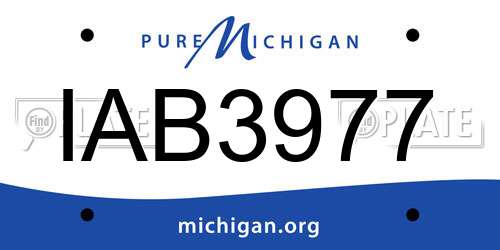 IAB3977 Michigan License Plate