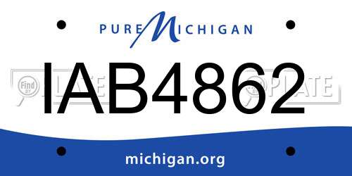 IAB4862 Michigan License Plate