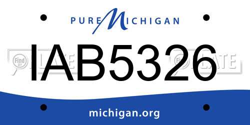 IAB5326 Michigan License Plate