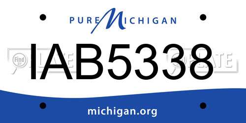 IAB5338 Michigan License Plate