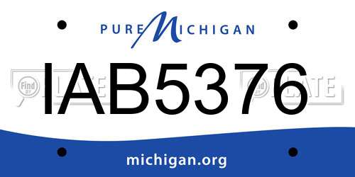 IAB5376 Michigan License Plate