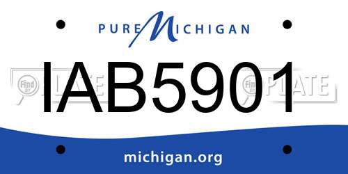 IAB5901 Michigan License Plate
