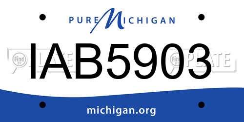 IAB5903 Michigan License Plate