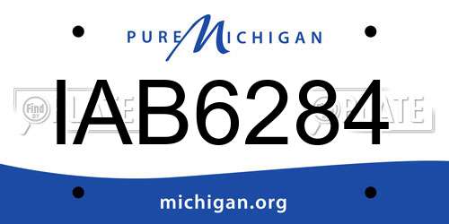 IAB6284 Michigan License Plate