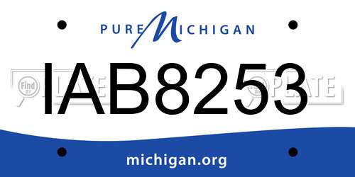 IAB8253 Michigan License Plate