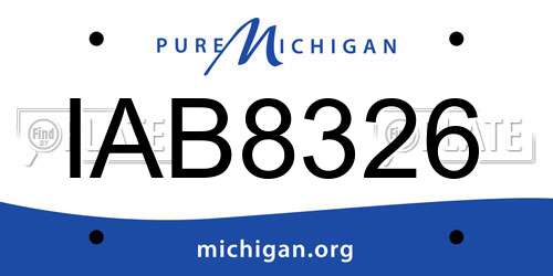 IAB8326 Michigan License Plate