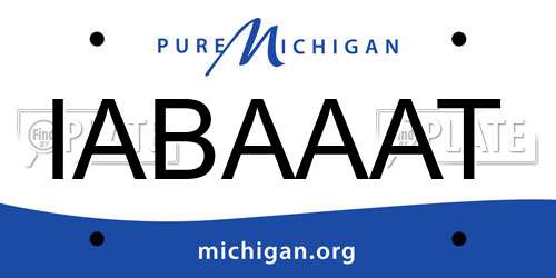 IABAAAT Michigan License Plate