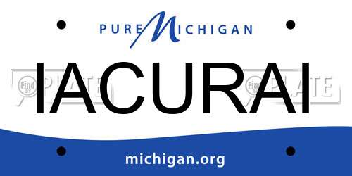 IACURAI Michigan License Plate