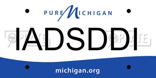 IADSDDI Michigan License Plate