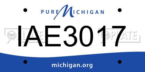 IAE3017 Michigan License Plate