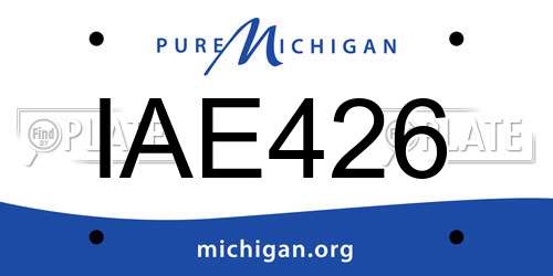 IAE426 Michigan License Plate