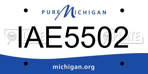 IAE5502 Michigan License Plate