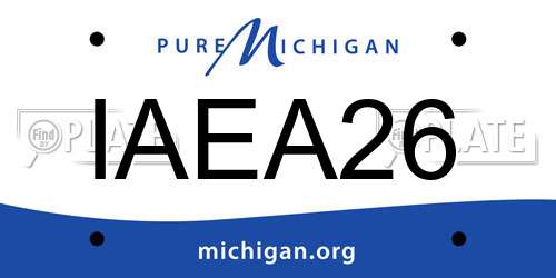 IAEA26 Michigan License Plate