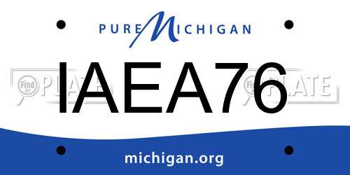 IAEA76 Michigan License Plate
