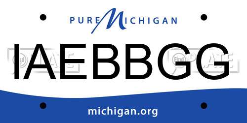 IAEBBGG Michigan License Plate