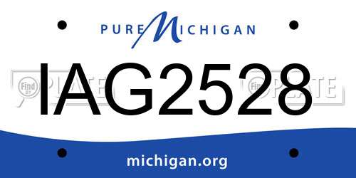 IAG2528 Michigan License Plate