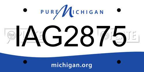 IAG2875 Michigan License Plate
