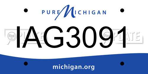 IAG3091 Michigan License Plate