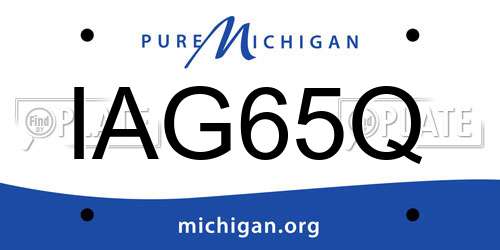 IAG65Q Michigan License Plate