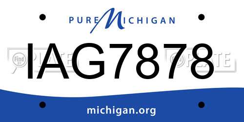 IAG7878 Michigan License Plate