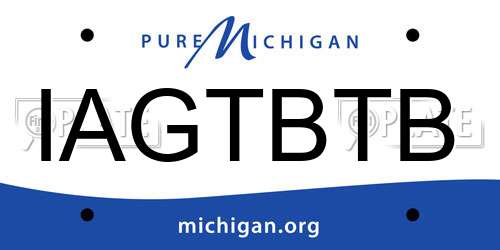 IAGTBTB Michigan License Plate