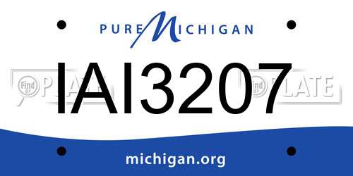 IAI3207 Michigan License Plate