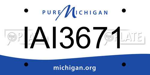 IAI3671 Michigan License Plate