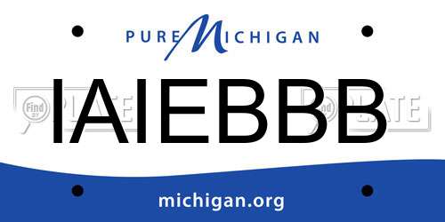IAIEBBB Michigan License Plate