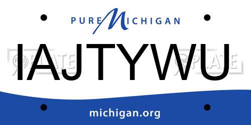IAJTYWU Michigan License Plate