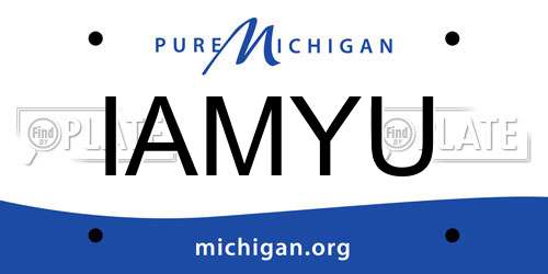 IAMYU Michigan License Plate