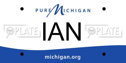 IAN Michigan License Plate