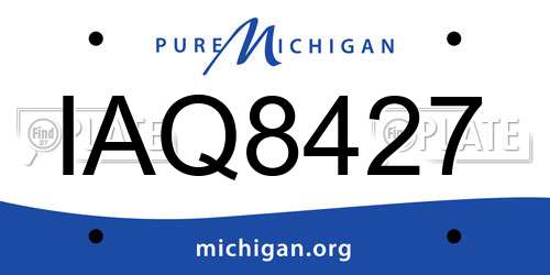 IAQ8427 Michigan License Plate