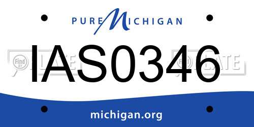 IAS0346 Michigan License Plate