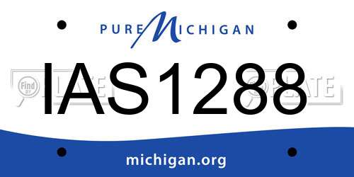IAS1288 Michigan License Plate