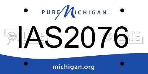IAS2076 Michigan License Plate