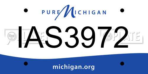 IAS3972 Michigan License Plate