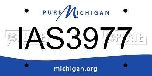 IAS3977 Michigan License Plate