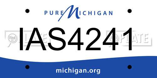 IAS4241 Michigan License Plate
