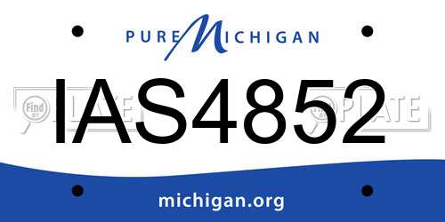 IAS4852 Michigan License Plate