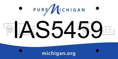 IAS5459 Michigan License Plate