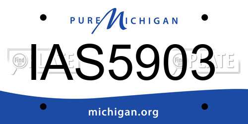 IAS5903 Michigan License Plate