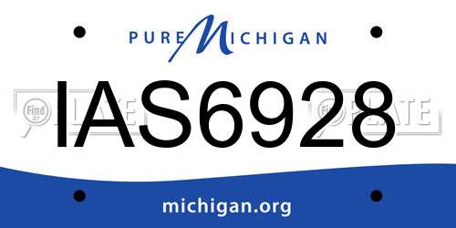 IAS6928 Michigan License Plate