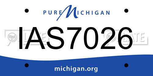 IAS7026 Michigan License Plate