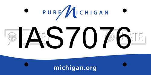 IAS7076 Michigan License Plate